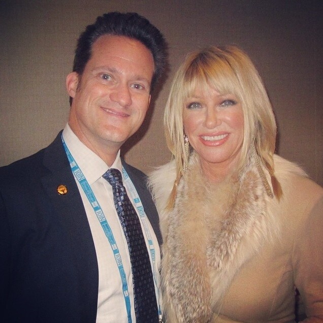 Dr. Alan J. Bauman with the Queen of Anti-Aging, Suzanne Somers in Las Vegas, NV during the A4M Medical Conference