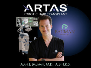 Dr. Alan Bauman Offers Artas Robotic Fue In Florida