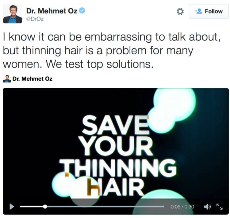 Female Hair Loss Treatments on DrOz