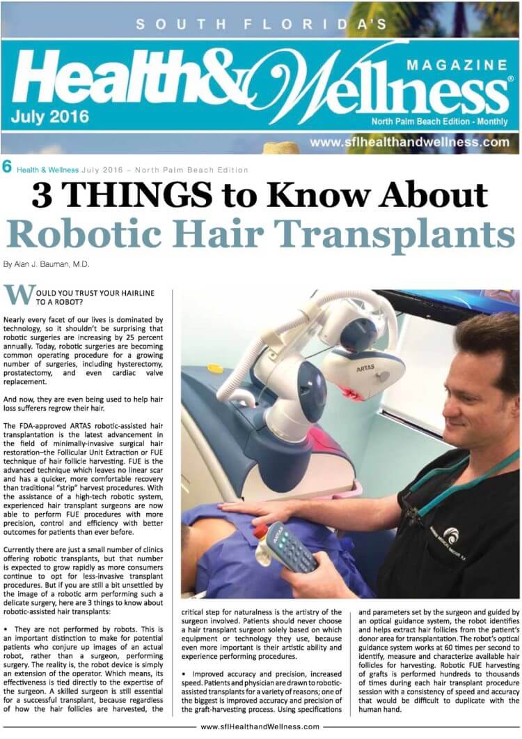 ARTICLE: 3 Things to Know About Robotic Hair Transplants