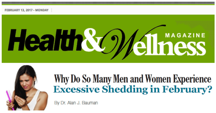 Why do so many men and women experience excessive shedding in February?