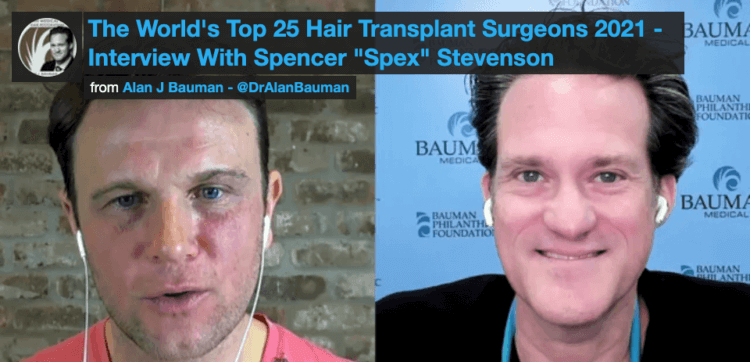 Dr Alan  Bauman named among The Top 25 Hair Transplant Surgeons in the World by ApeToGentlemen/Spex Hair